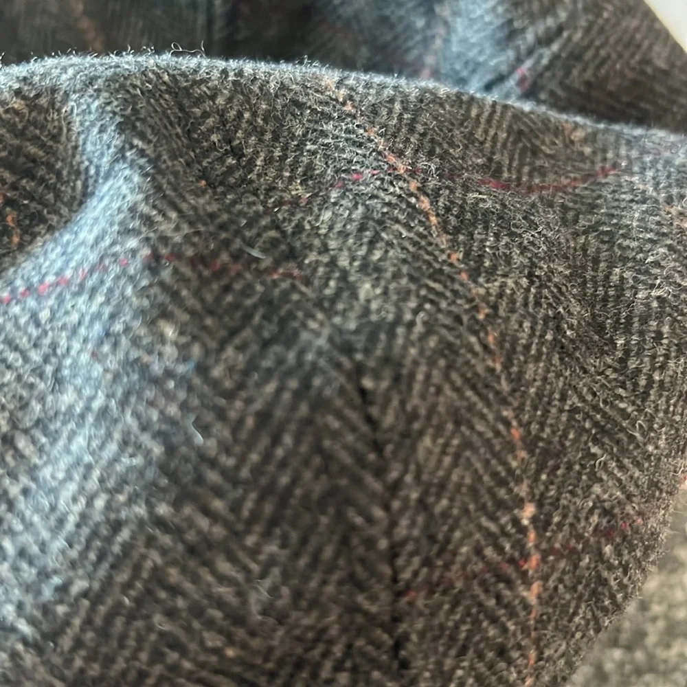 KB ETHOS Gray Chevron Print Wool Blend Newsboy Cap Hat sz Small/Medium